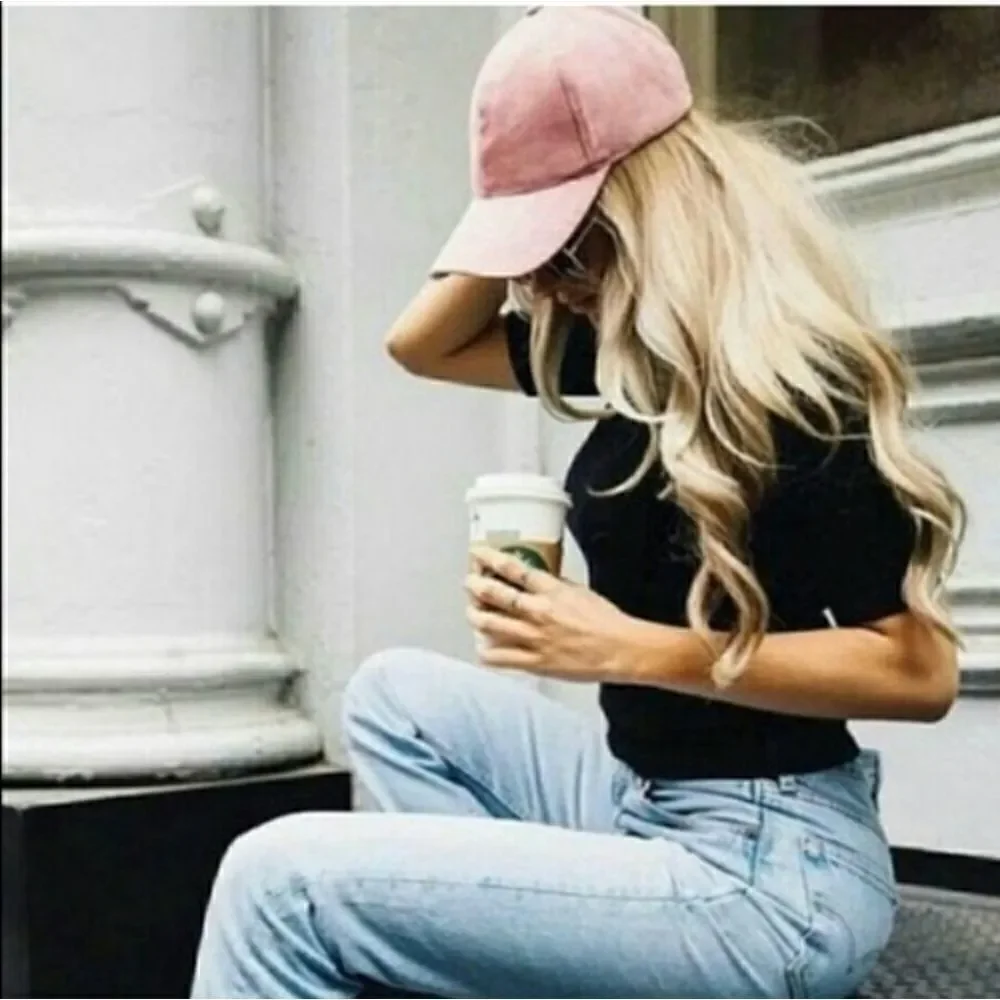 Faux Suede baseball caps